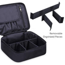 Travel Makeup Bag Large Cosmetic Bag Makeup Case Organizer for Women and Girls (A-Black) Narwey