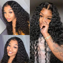 UNice Hair Silk base Fake Scalp Lace Closure Wigs Middle Part Human Hair Curly Wig for Women Brazilian Remy Hair Wig Pre Plucked with Baby Hair 150% Density (24inch) UNICE Store