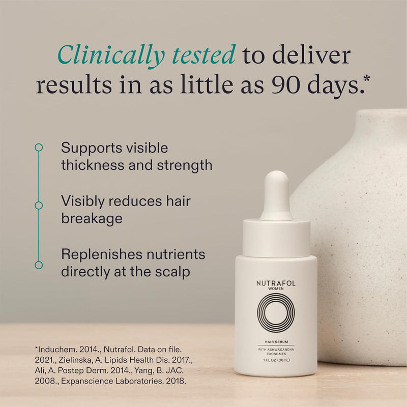Nutrafol Women's Hair Serum, Supports Visibly Thicker and Stronger Hair, Vegan, Lightweight and Fast-Absorbing Infinity Warehouse