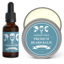 Bay Rum Beard Oil & Beard Balm Kit - Leave-in Conditioner & Softener - All Natural - Styles, Strengthens, Thickens & Softens Promoting Healthier Beard & Mustache Growth - Moisturizes Skin The Gentlemen's Beard