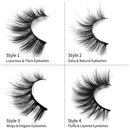 DYSILK 20 Pairs 6D Mink Eyelashes Faux Fluffy Wispy Dramatic False Eyelashes Long Handmade Natural Fake Eyelashes Volume Soft Reusable Lashes 4 Styles Mixed No Glue DYSILK