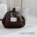 Lay-n-Go Cosmo Drawstring Makeup Organizer Cosmetic & Toiletry Bag for Travel, and Daily Use with a Durable Patented Design, 20 inch, Evergeen Lay-n-Go