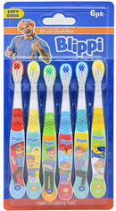 Blippi 6-Pack Manual Toothbrushes Brush Buddies