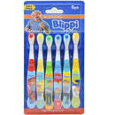 Blippi 6-Pack Manual Toothbrushes Brush Buddies