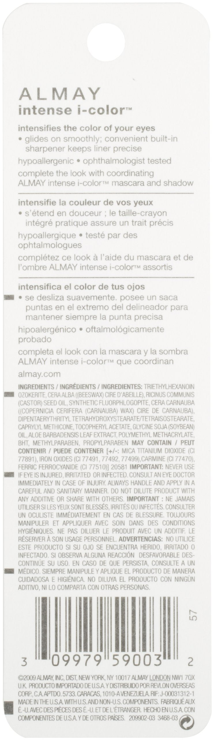 Almay intense i-color Eyeliner, Black Pearl, 0.01 ounces (Pack of 2) Almay