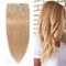 Clip in 100% Remy Human Hair Extensions 8"-24" Full Head 8pcs 18clips Long Soft Silky Straight for Women Fashion Beauty 20"/20 inch 105g #27 Dark Blonde MY-LADY