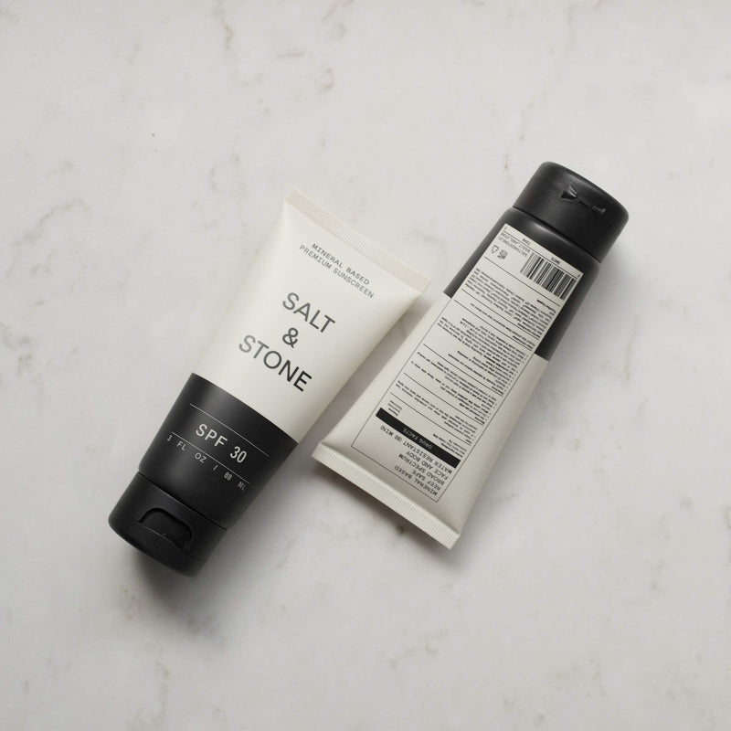 SALT & STONE SPF 30 Mineral Sunscreen Lotion - Mineral, Zinc Oxide, Broad Spectrum, Water Resistant, Reef Safe, Face + Body, Moisturizing, Cruelty Free, Made in USA Salt & Stone