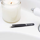 Tweezer Guru Tweezers for Eyebrows - 1 Pack Slant Tip Professional Stainless Steel Eyebrow Tweezers for Women & Men - Great Precision on Brow, Facial Hair & Ingrown Hair (Black) TWEEZER GURU