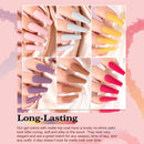 Lavender Violets Gel-Nail-Polish Kit of 27 Colors with Glossy Top Coat Matte Top Coat Base Coat Glitter Solid Color Gel Red Pink Purple and Green Soak-off UV Gel Polish C973 Lavender Violets