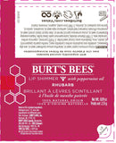 Burt's Bees 100% Natural Moisturizing Lip Shimmer, Rhubarb - 1 Tube Burt's Bees