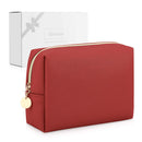 Gonex Small Makeup Bag for Purse PU Vegan Leather Travel Cosmetic Pouch Toiletry Bag for Women Girls Gifts with Gift Box Portable Water-Resistant Daily Storage Organzier Burgundy Gonex Store