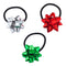 Lux Accessories Green Silver Red Little Gift Ribbon Set (3pc) Pieces Hair Ties LUX ACCESSORIES