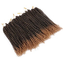 7 packs Passion Twist Crochet Hair 14 Inch Bohemian Curly Braids Water Wave Hair for Passion Twist Braiding Hair 22 Strands/pack Synthetic Fiber Hair Extensions (
