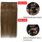16 Inch Long Clip in Hair Extensions 100% Human Hair 65g Thin 8 Pcs 18 Clips Standard Weft Straight Clip on Human Hairpieces for Women Beauty