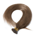 18 Inches I Tip Remy Human Hair Extensions 100 Strands/Pack Pre Bonded Keratin Stick Tipped Hair Extensions Cold Fusion Hair Piece Smooth Long Straight For Women