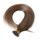 18 Inches I Tip Remy Human Hair Extensions 100 Strands/Pack Pre Bonded Keratin Stick Tipped Hair Extensions Cold Fusion Hair Piece Smooth Long Straight For Women
