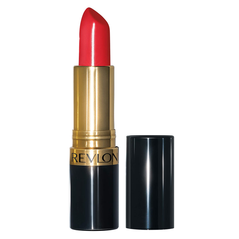 Revlon Super Lustrous Lipstick, High Impact Lipcolor with Moisturizing Creamy Formula, Infused with Vitamin E and Avocado Oil in Red / Coral, Ravish Me Red (654) REVLON
