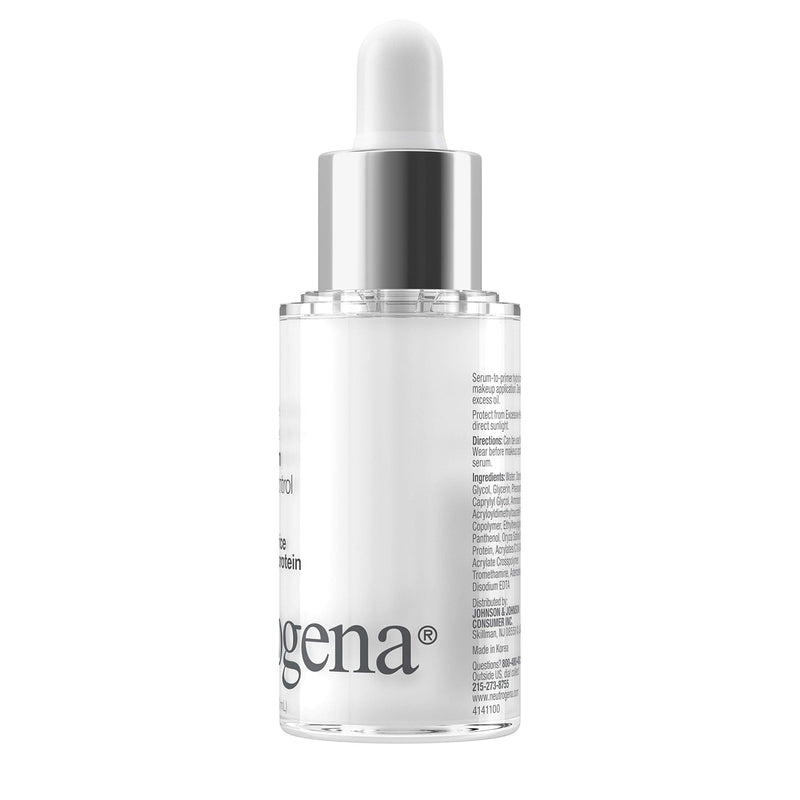 Neutrogena Shine Control Matte Booster Face Primer & Serum, Skin-Mattifying Serum-to-Primer with Rice Protein, Absorbs Excess Oil & Keeps Skin Shine Free, 1.0 fl. Oz Neutrogena