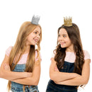 Qishare Baby Photo Prop Crown Elastic Headbands, 2Pcs Princess Tiara Crown Birthday Hat for Baby Boy Girl, Party Hat for Women (Gold+Silver) Qishare