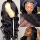 QTHAIR 14A Body Wave Fake Scalp 4x1 T Part Lace Closure Human Hair Wigs Middle Part for Black Women Unprocessed Brazilian Virgin Hair Long Wigs Pre Plucked with Baby Hair 150% Density 16 inch QTHAIR