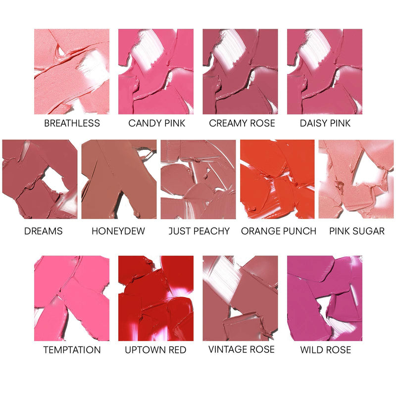 True + Luscious Super Moisture Lipstick - Vegan and Cruelty Free, Non Toxic Formula - 0.12oz, Shade: Temptation True + Luscious