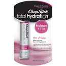 ChapStick Total Hydration Moisture + Tint Flaunt It Fuchsia Tinted Lip Balm Tube, Tinted Moisturizer - 0.12 Oz Chapstick