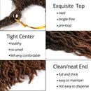 LEEONS 12 in Boho Locs Wavy Faux Locs Crochet Synthetic Braiding Hair Locs Crochet Hair Pre-loop Crochet Braids Soft Curly Faux Locs Hair Extensions Braids Dreadlocks 6Packs/Lot 20Roots/PCS(12inch,