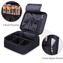 Travel Makeup Bag Large Cosmetic Bag Makeup Case Organizer for Women and Girls (A-Black) Narwey