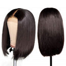 BLY 180% Density Short Bob Lace Front Wigs Straight Human Hair 4x4 Lace Closure Front Wigs For Black Women Brazilian Virgin Hair with Baby Hair Pre Plucked Natural Color(14 Inch) BLY Store