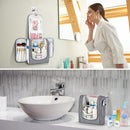 BALEINE Toiletry Bag for Women and Men, Water-Resistance Cosmetic Bags Makeup Organizer for Toiletries with Hanging Hook (Large, Gray) BALEINE