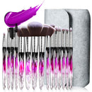 LUXAZA 15PCS Professional Makeup Brush Set,Sparkling Crystal Style Makeup Brushes Premium Synthetic Include Foundation,Eyeshadow,Contour Makeup Brushes for Women & Girls LUXAZA Store