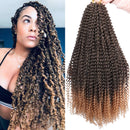 7 Packs Passion Twist Hair 22 Inch Water Wave Synthetic Braids for Passion Twist Crochet Braiding Hair Goddess Locs Long Bohemian Curl Hair Extensions (22Strands/Pack, T27