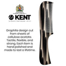 Kent 10T Graphite Finish, Large Hair Detangling Comb, Wide Teeth for Thick Curly Wavy Hair. Long Hair Detangler Comb For Wet and Dry. Saw-Cut from Cellulose and Hand Polished, Handmade in England KENT Store
