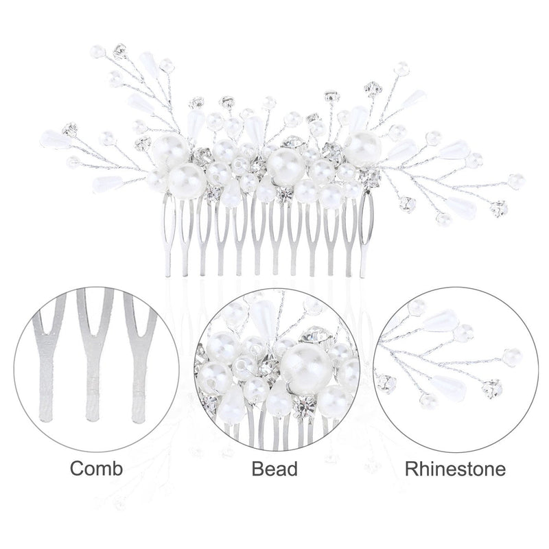 Aukmla Wedding Hair Combs Bridal Hair Accessories Decorative Headpieces for Women and Girls Aukmla