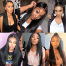 ISEE Hair Transparent Lace Front Wigs Human Hair 10A Brazilian Straight Human Hair Wigs for Black Women 150% Density Pre Plucked with Baby Hair Bleached Knots Natural Color (13x4 Lace Front, 16inch) ISEE