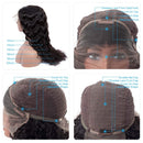 BLY 13x4 Frontal Wigs Loose Deep Wave Lace Front Human Hair Wigs Pre Plucked with Baby Hair 14 Inch Glueless for Black Women 150% Density Natural Black BLY