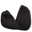 GOO GOO Human Hair Extensions 18 Inch Clip in Hair Extensions Natural Balck