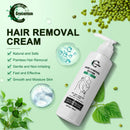 Hair Removal Cream, Painless Natural Depilatory Cream for Men and Women, Non-Irritating for Sensitive Skin. For Bikini and Intimate Area, Genitals, Arms, Legs, Underarms, Chest, 5.07 fl oz Grocerism