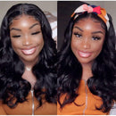 UNice 10A Body Wave Silk Base Fake Scalp Human Hair Lace Closure Wigs for Black Women Middle Part, Brazilian Virgin Hair T-Part Lace Closure Wig Pre Plucked with Baby Hair 150% Density (18 inch) UNICE Store