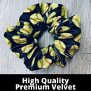 Softball Scrunchie, Softball Hair Accessories, Girls Softball Premium Velvet Scrunchie, Gift for Softball Player and Softball Teams (Black) Infinity Collection