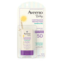 Aveeno Baby Continuous Protection Sensitive Skin Mineral Sunscreen Stick with Broad Spectrum SPF 50 for Face & Body, Naturally Sourced 100% Zinc Oxide, Travel Size, 0.47 Oz Aveeno Baby