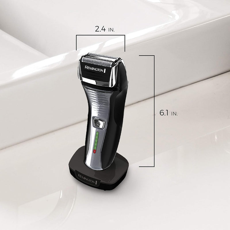 Remington F5 Power Series Foil Shaver, Electric Razor for Men, Cordless Rechargeable with Pop Up Trimmer, Pivot & FlexFoil Technology, Lightweight Handheld Design, Black Infinity Warehouse