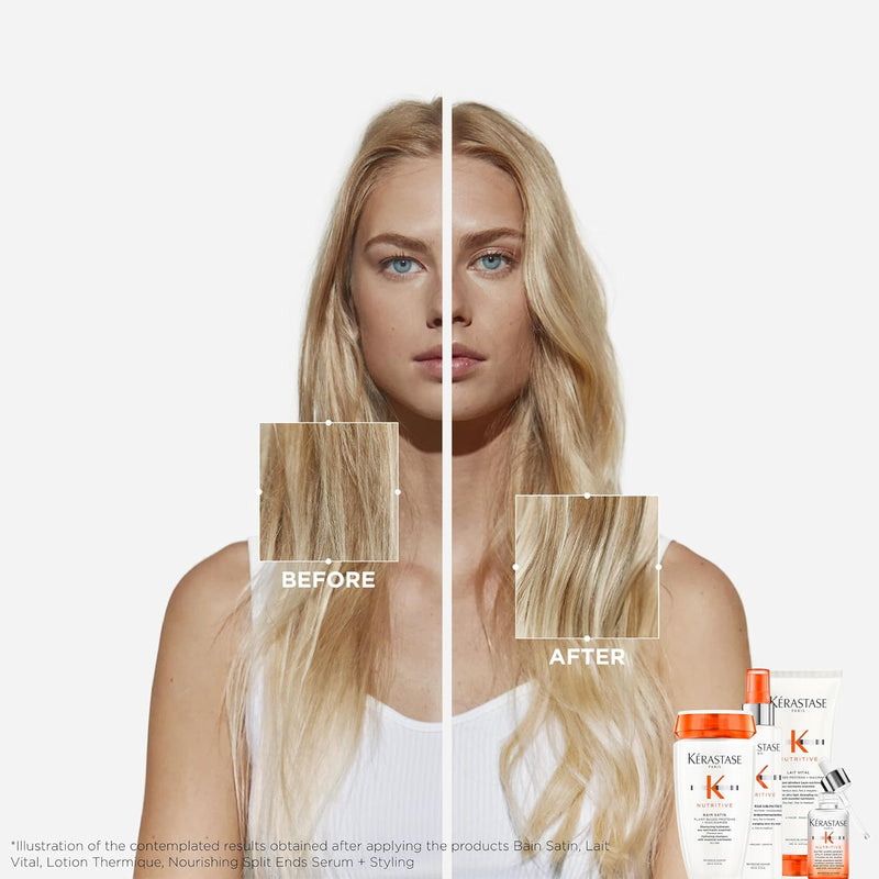 Kerastase Nutritive Bain Satin Shampoo | Gently Cleanses & Replenishes Moisture for Soft, Shiny Hair | With Plant-Based Proteins & Niacinamide | For Fine to Medium Dry Hair Infinity Warehouse