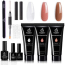 Beetles Poly Nail Gel Extension Gel Kit for Builder Gel Nail Gel Nail Art Design Nail Extension Gel Nail Salon All-in-One French Kit Easy DIY at Home beetles Gel Polish