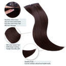 Maxfull Seamless Clip In Human Hair Extensions Chocolate Brown, Soft Skin Weft Remy Hair Extension Clip On Human Hair, 7pcs, 18inch, 110g Maxfull Store