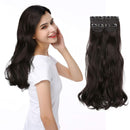 Dark Brown Hair Extensions For Women and Girls (3 PCS Set Invisible Wavy Thick Clip Extensions) Synthetic Thick Long Hair Pieces -16” Dailisy