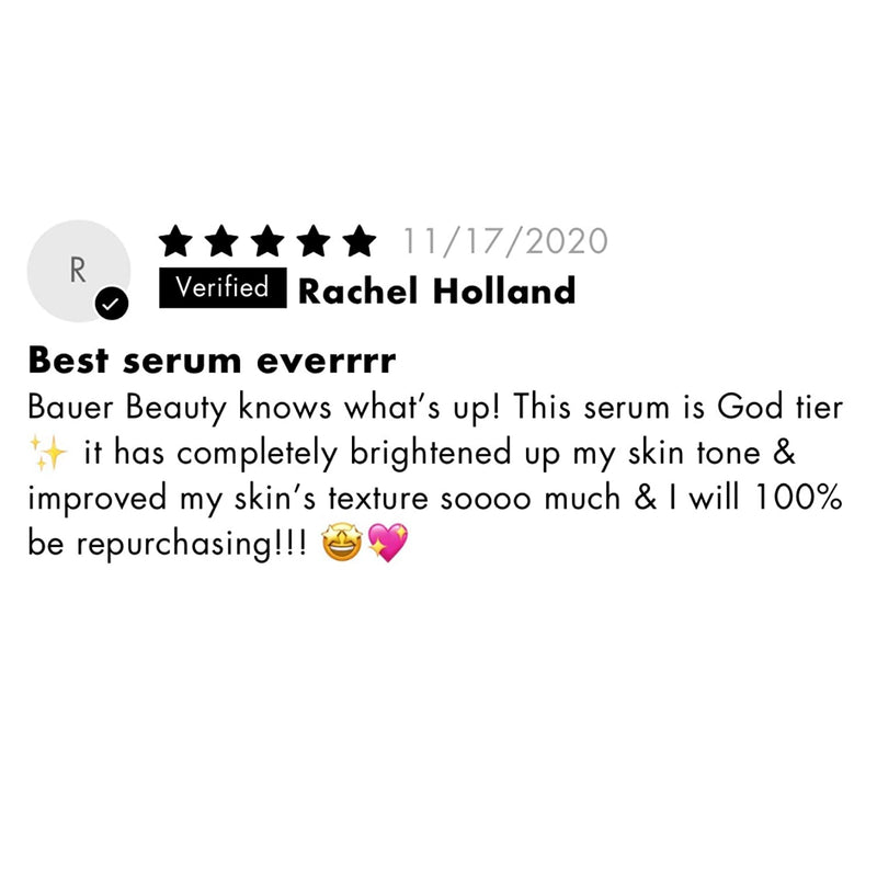 Bauer Beauty Niacinamide Face Serum 5% With Zinc Pore Minimizer Acne Scar & Anti Aging Brightening Glow Serum Bauer Beauty