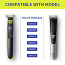 Guide Comb For Philips OneBlade &OneBlade Pro, QP2520, QP2530, QP2620, QP2630,QP6510, QP6520 Facial Hair Clippers Beard Trimmer 4pcs /set Mixed Replacemen Pack Kit (1+2+3+5mm) Hertbet