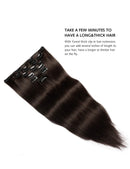 Yamel Remy Clip in Hair Extensions Human Hair 7Pcs 16 Clips Real Human Hair Extensions clip Yamel