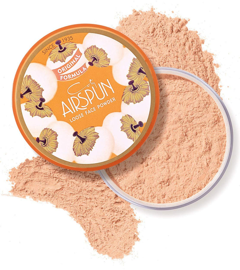 Coty Airspun Loose Face Powder 2.3 oz. Suntan Tone Loose Face Powder, for Setting Makeup or as Foundation, Lightweight, Long Lasting,Pack of 1 COTY AIRSPUN